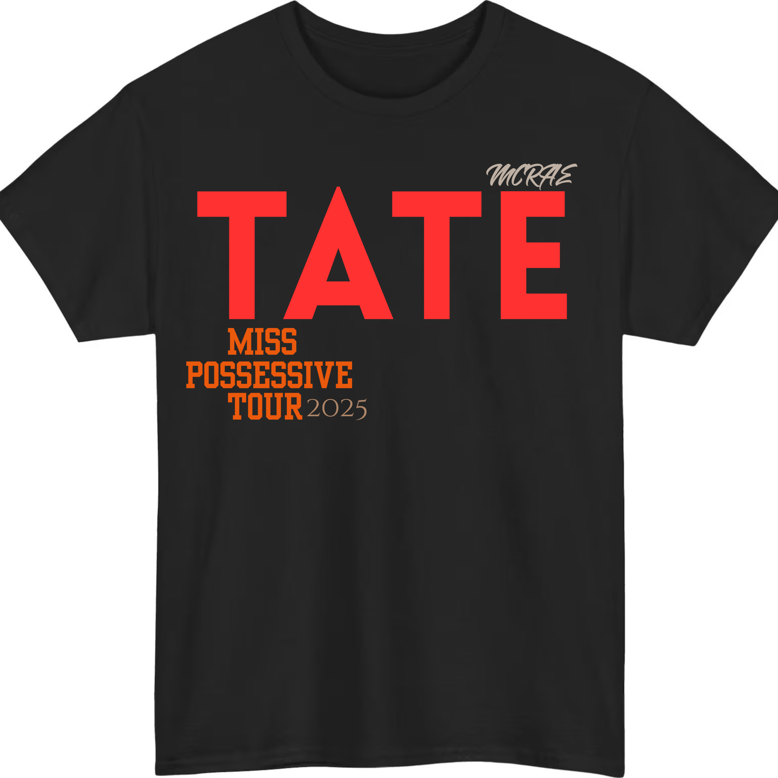Tate McRae 2025 Concert Shirt | Miss Possessive Tour Tee | Official Tour-Inspired Merch | Unisex Tate McRae Graphic T-Shirt