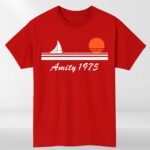 Jaws Amity Island 1975 T-Shirt | Retro Shark Movie Tee | Ultra Soft Vintage Graphic Shirt | Unisex Fan Apparel