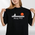 Jaws Amity Island 1975 T-Shirt | Retro Shark Movie Tee | Ultra Soft Vintage Graphic Shirt | Unisex Fan Apparel