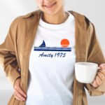Jaws Amity Island 1975 T-Shirt | Retro Shark Movie Tee | Ultra Soft Vintage Graphic Shirt | Unisex Fan Apparel