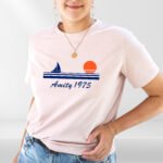 Jaws Amity Island 1975 T-Shirt | Retro Shark Movie Tee | Ultra Soft Vintage Graphic Shirt | Unisex Fan Apparel