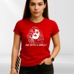 Die With a Simle T Shirt, Abstract Face Pop Art Tee for Music Fans