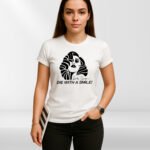 Die With a Simle T Shirt, Abstract Face Pop Art Tee for Music Fans