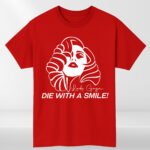 Die With a Simle T Shirt, Abstract Face Pop Art Tee for Music Fans