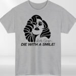 Die With a Simle T Shirt, Abstract Face Pop Art Tee for Music Fans
