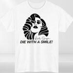 Die With a Simle T Shirt, Abstract Face Pop Art Tee for Music Fans