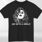Die With a Simle T Shirt, Abstract Face Pop Art Tee for Music Fans