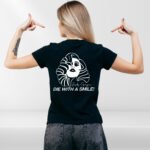 Die With a Simle T Shirt, Abstract Face Pop Art Tee for Music Fans