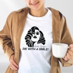 Die With a Simle T Shirt, Abstract Face Pop Art Tee for Music Fans