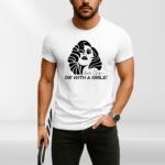 Die With a Simle T Shirt, Abstract Face Pop Art Tee for Music Fans