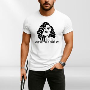 Die With a Simle T Shirt, Abstract Face Pop Art Tee for Music Fans