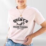 Jaws Quint’s Shark Fishing T-Shirt | Amity Island 1975 Retro Tee | Men’s Shark Hunter Graphic Shirt | Classic Movie Fan Gift