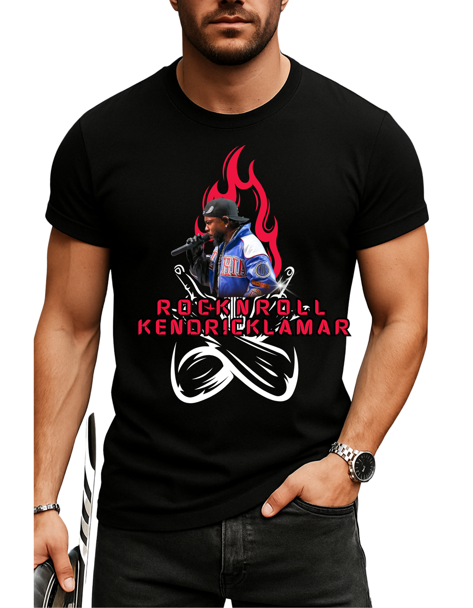 Rock n Roll Kendrick Lamar T-Shirt – Retro Rap Concert Graphic Tee