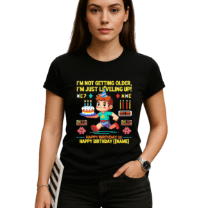 Level Up Birthday Gamer T-Shirt – Personalized Video Game Birthday Shirt for Kids