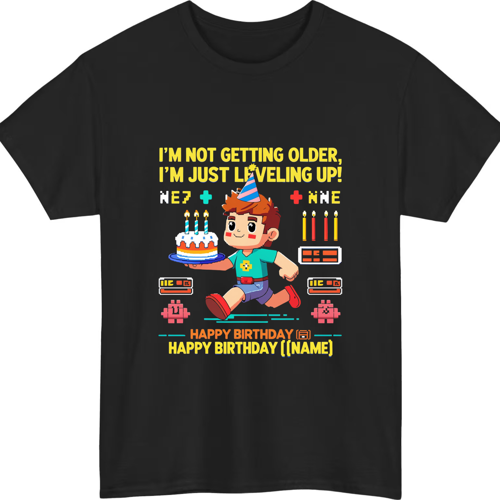 Level Up Birthday Gamer T-Shirt – Personalized Video Game Birthday Shirt for Kids